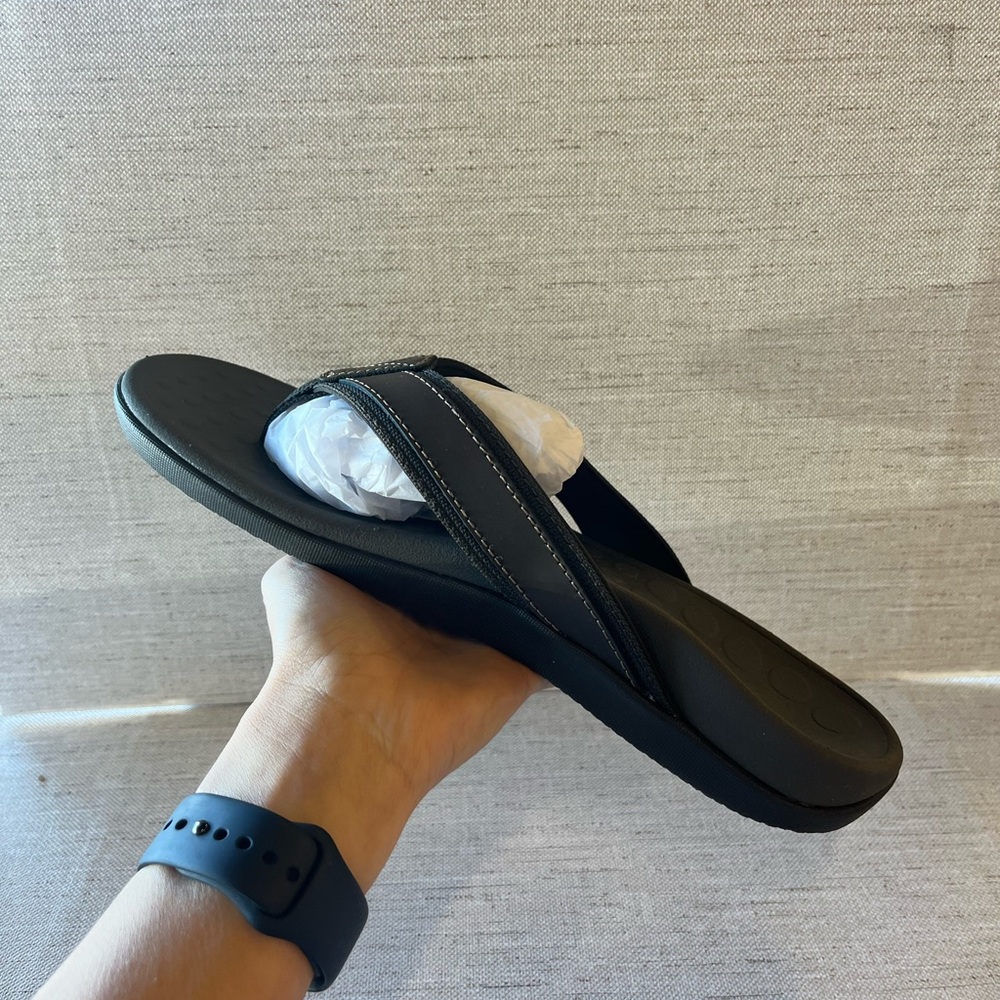 Vionic Men's Tide Brown Comfort Flip Flop Sandals Size 10 - Picture 4 of 7